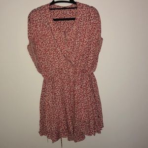 Free people flowy red floral dress